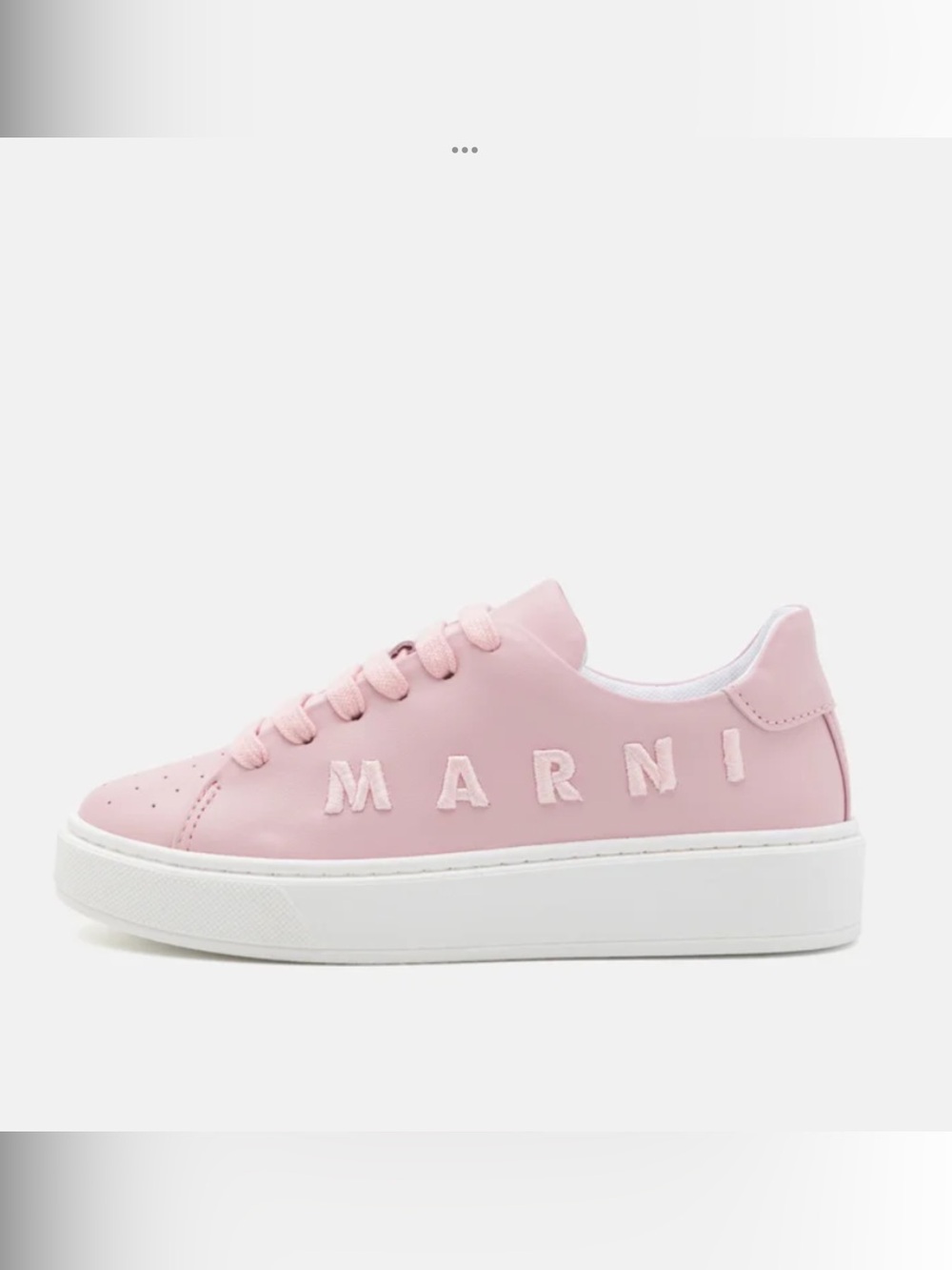 Marni Pastel Pink Low-Top Leather Sneakers